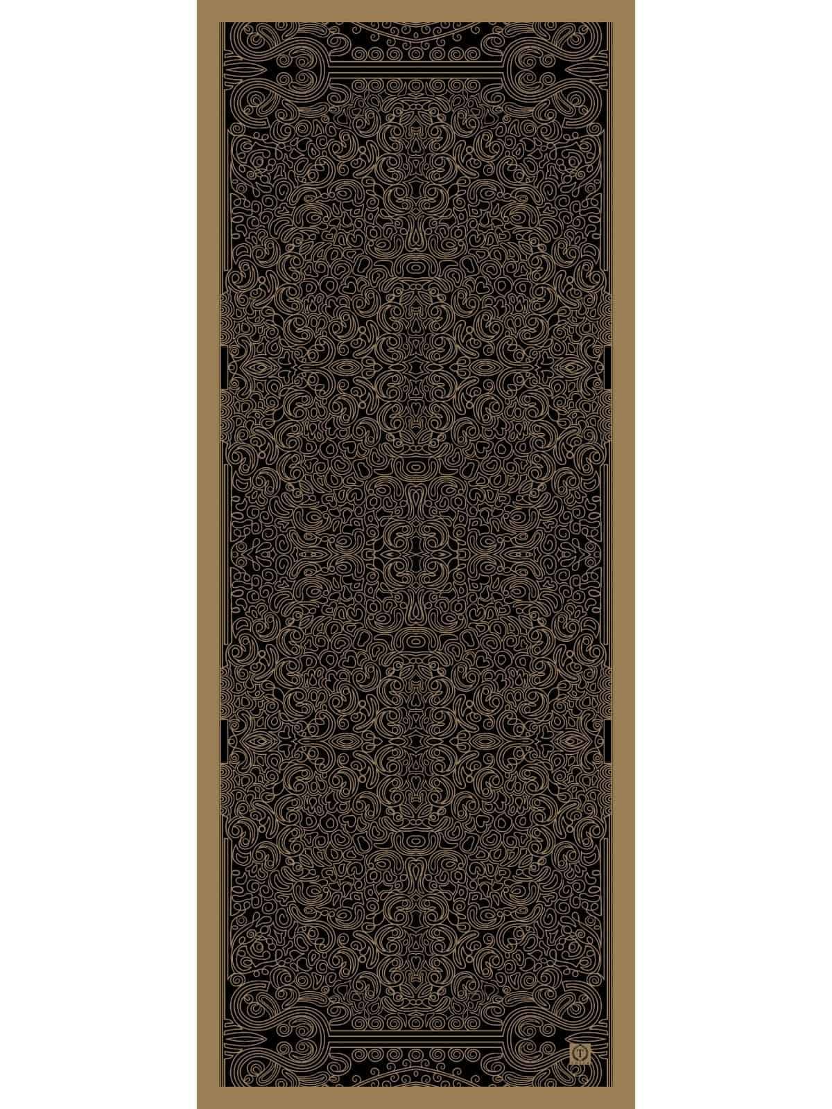 Camel Ebruli Desen Pamuk İpek Şal