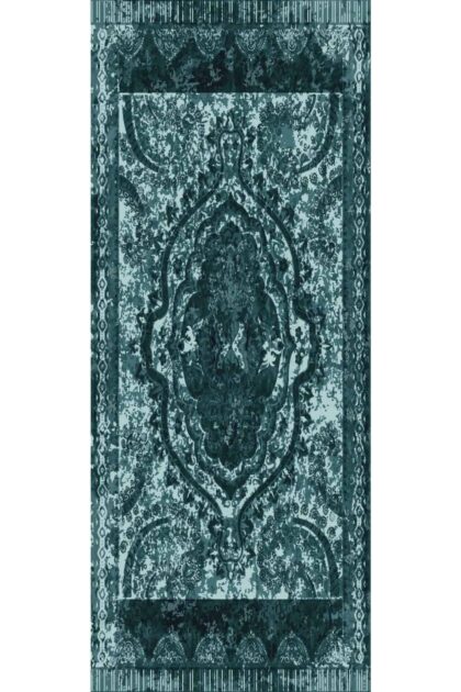 Turkuaz Samanyolu Yün İpek Şal