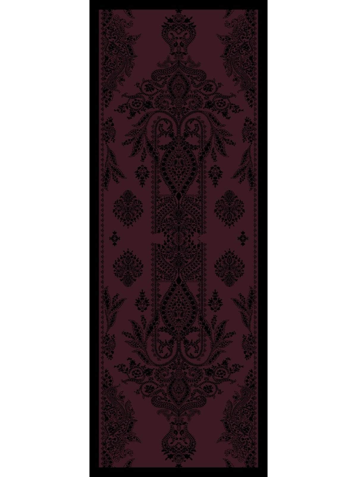 Bordo Aksa Desen Pamuk İpek Şal