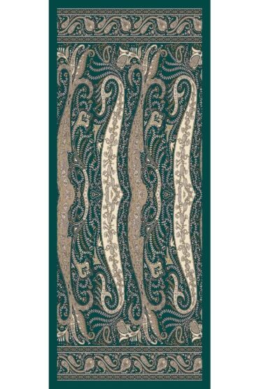 Zümrüt Dalga Desen Pamuk İpek Şal