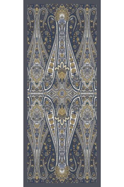 Füme Damask Desen Pamuk İpek Şal