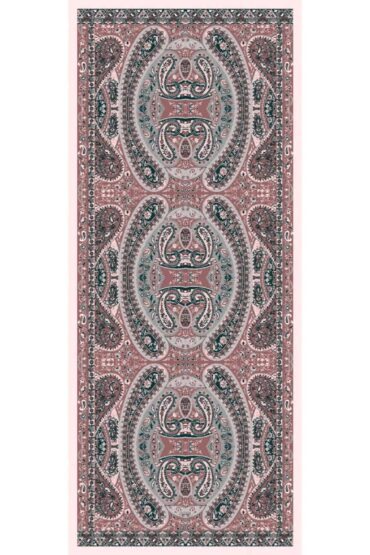 Pudra Çini Desen Pamuk İpek Şal