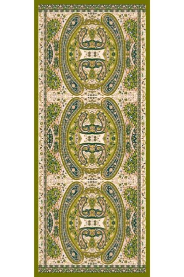 Fıstık Çini Desen Pamuk İpek Şal