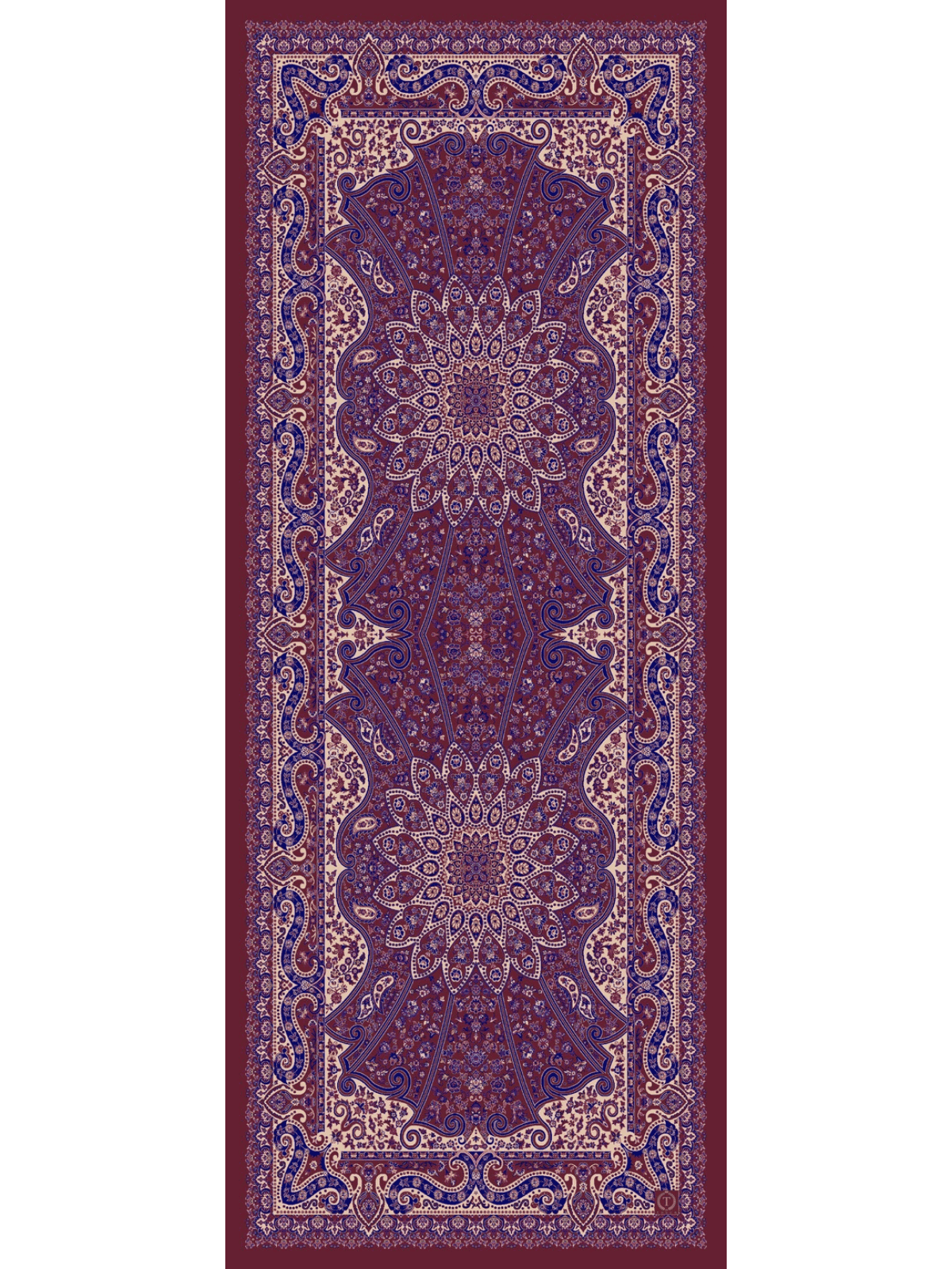 Tutti Frutti Zambak Desenli Yün İpek Şal - Görsel 2