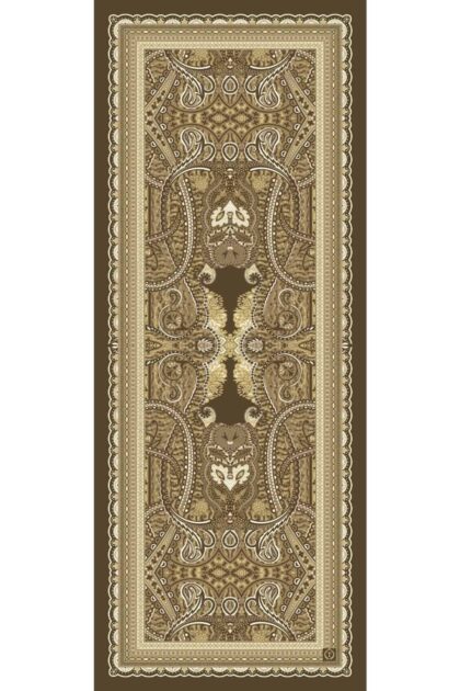 Safran Roze Desenli Pamuk İpek Şal