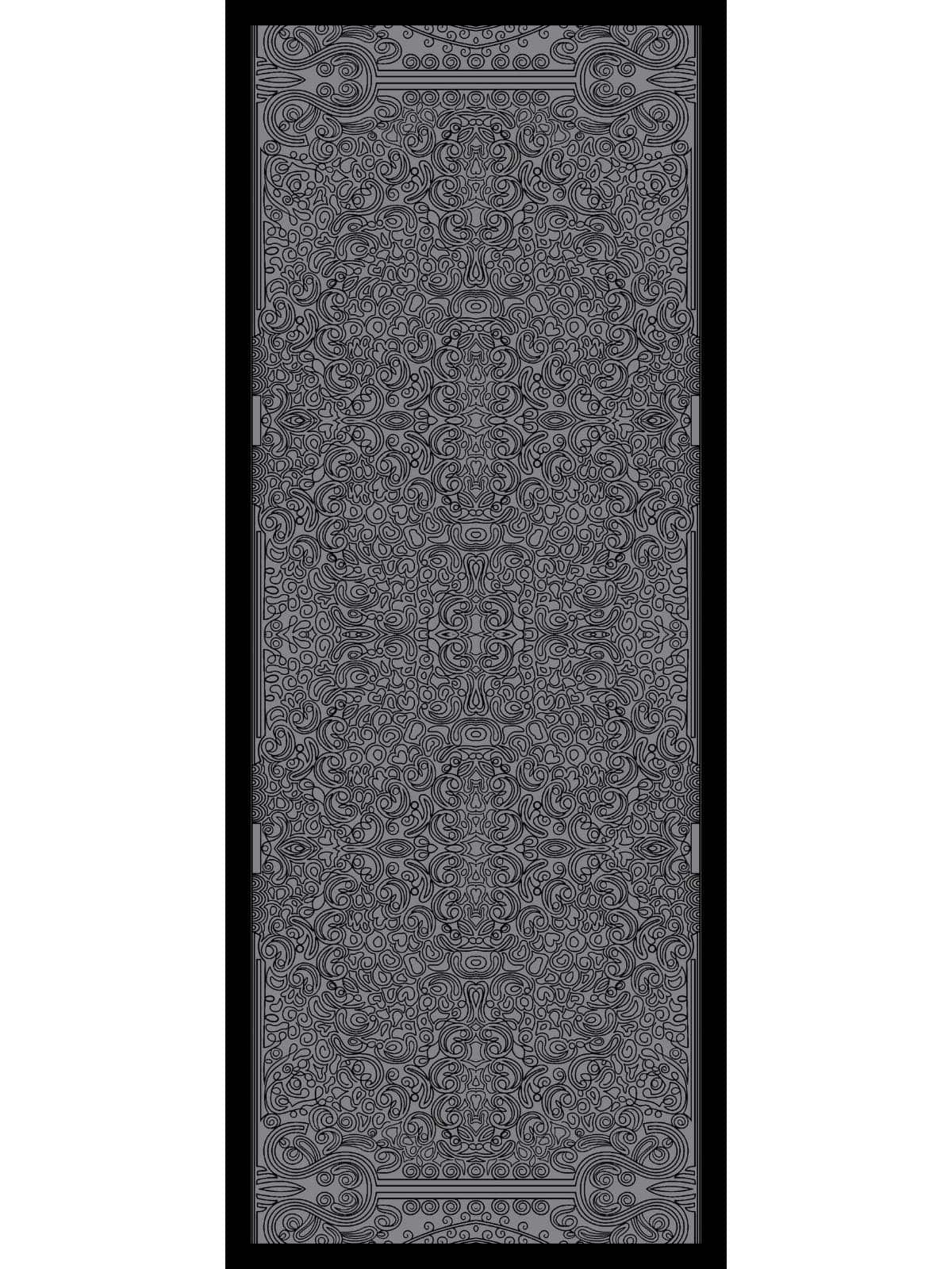 Gri Ebruli Desen Pamuk İpek Şal - Görsel 6