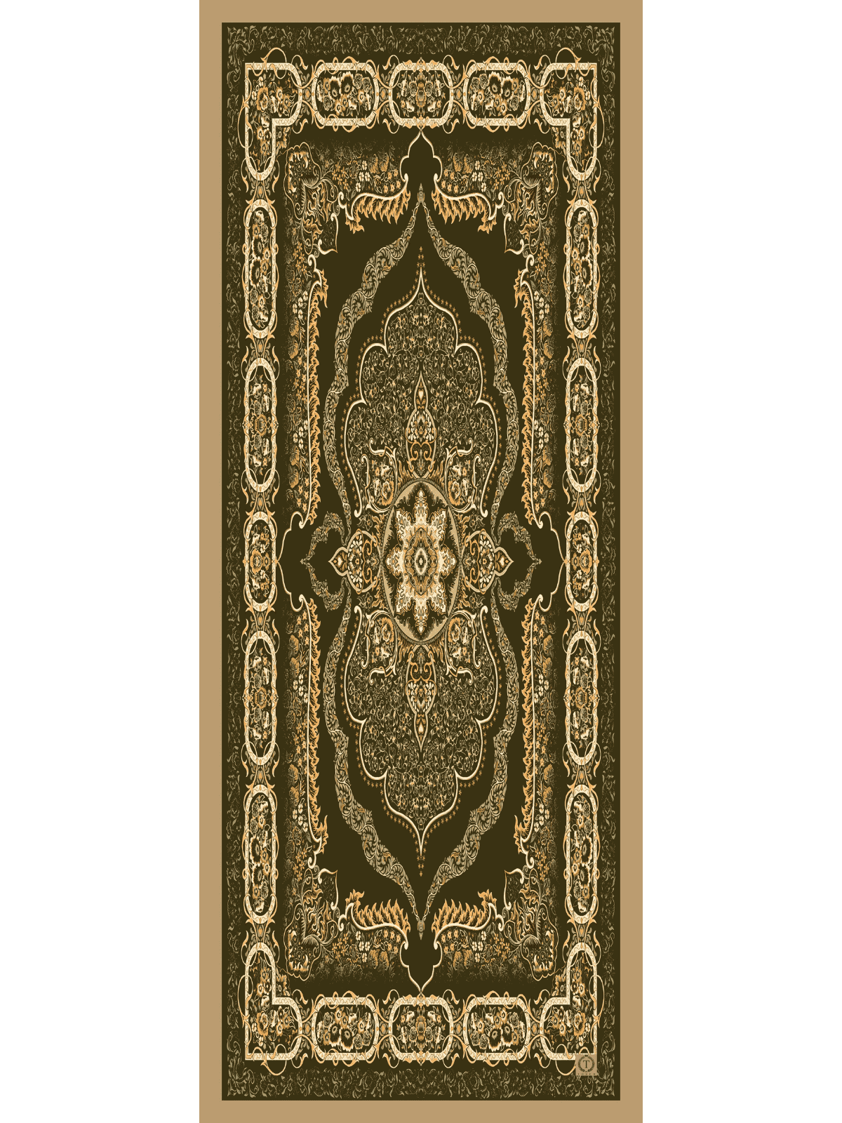 Fıstık Ruku Desenli Pamuk İpek Şal - Görsel 2