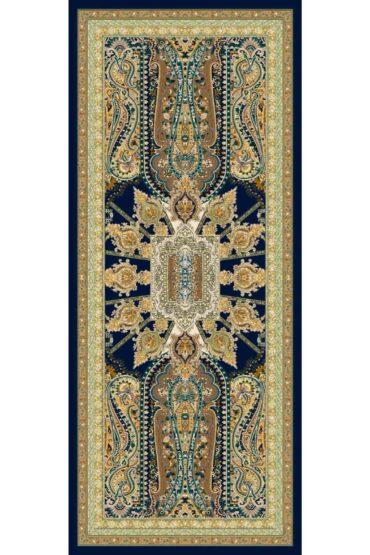 Lacivert Nomad Mirası Yün İpek Şal