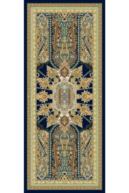 Lacivert Nomad Mirası Yün İpek Şal