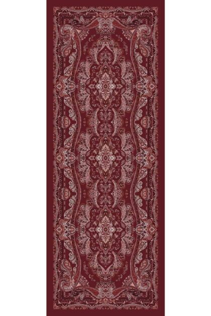 Vişne Sedef Desenli Yün İpek Şal