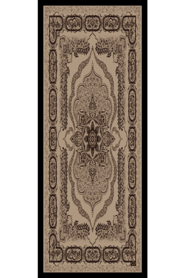 Safran Ruku Desenli Pamuk İpek Şal