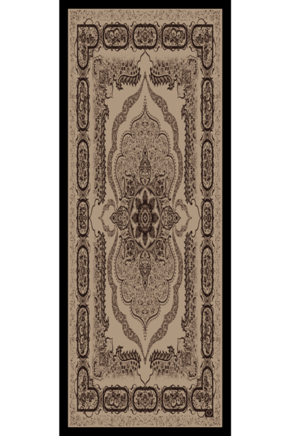 Safran Ruku Desenli Pamuk İpek Şal