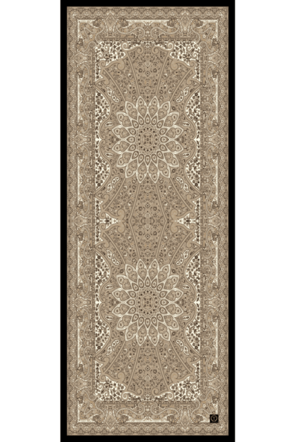 Vizon Zambak Desenli Yün İpek Şal