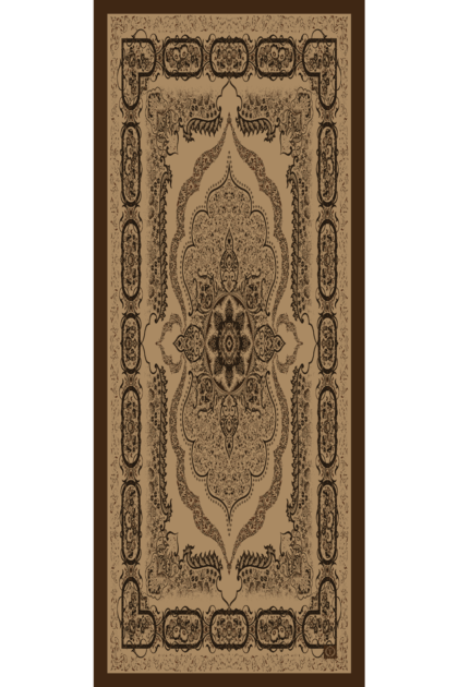 Camel Ruku Desenli Pamuk İpek Şal