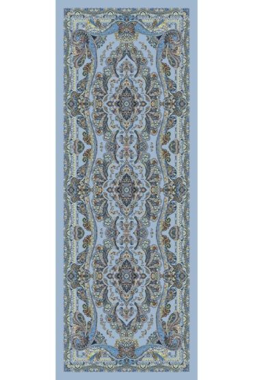 Buz Sedef Desenli Yün İpek Şal