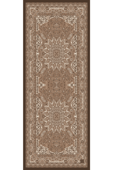 Dut Zambak Desenli Yün İpek Şal