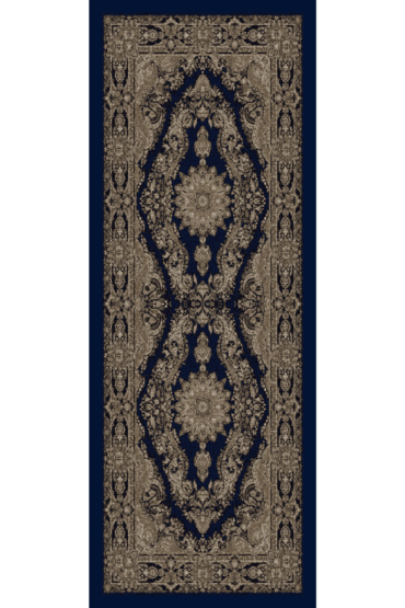 Gece Mavisi Mercan Desen Pamuk İpek Şal