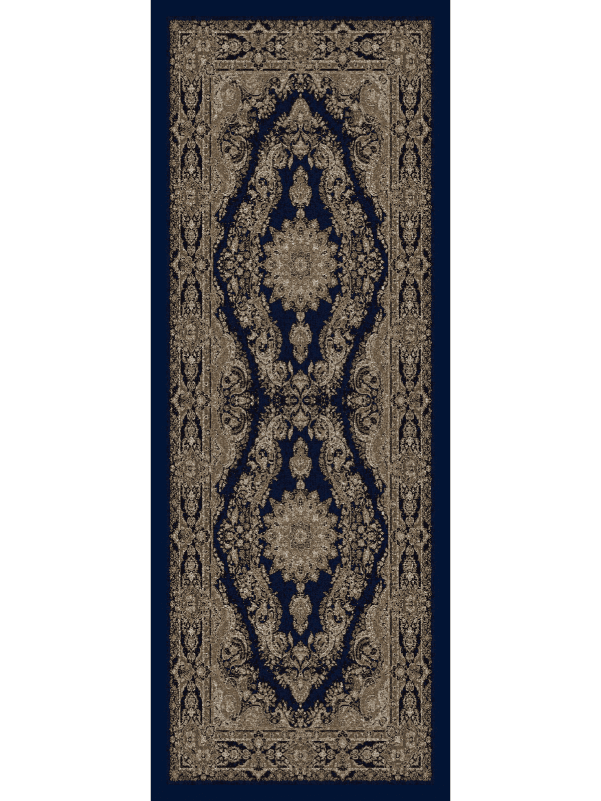 Gece Mavisi Mercan Desen Pamuk İpek Şal