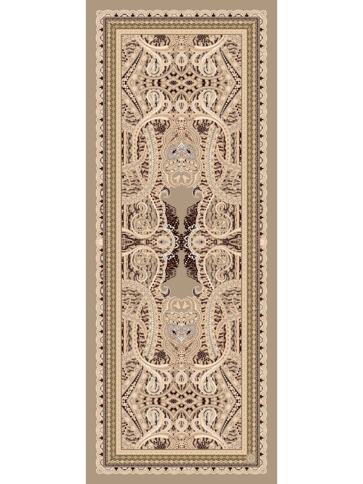 Dut Roze Desen Pamuk İpek Şal