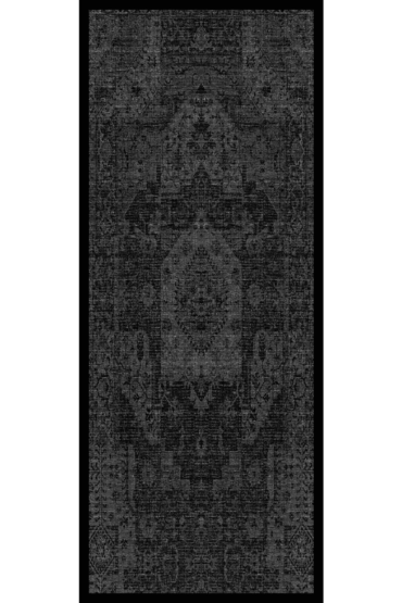 Siyah Eyyübi Desenli Pamuk İpek Şal