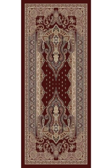 Bordo Serenad Desenli Yün İpek Şal