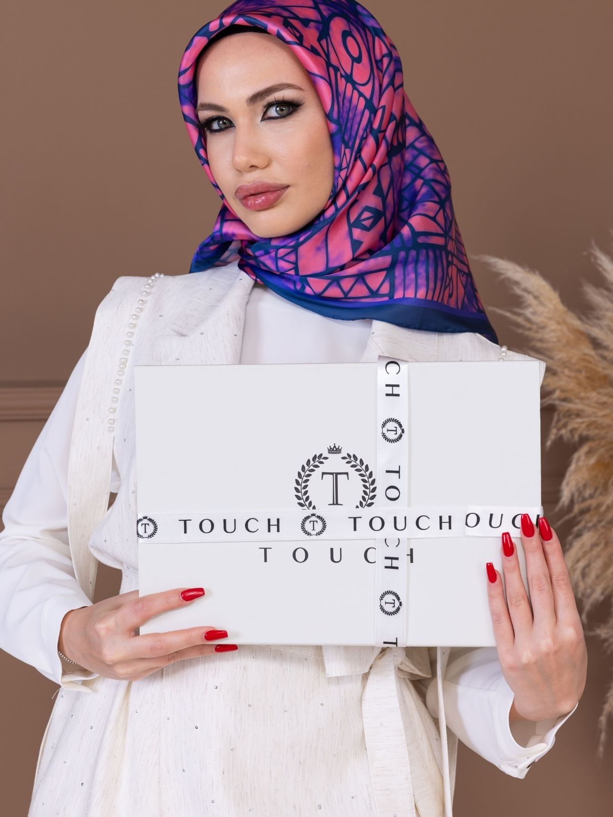 Somon Geometrik Desen Vual Eşarp - Görsel 4