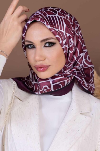 Erik Çürüğü Geometrik Desen Vual Eşarp