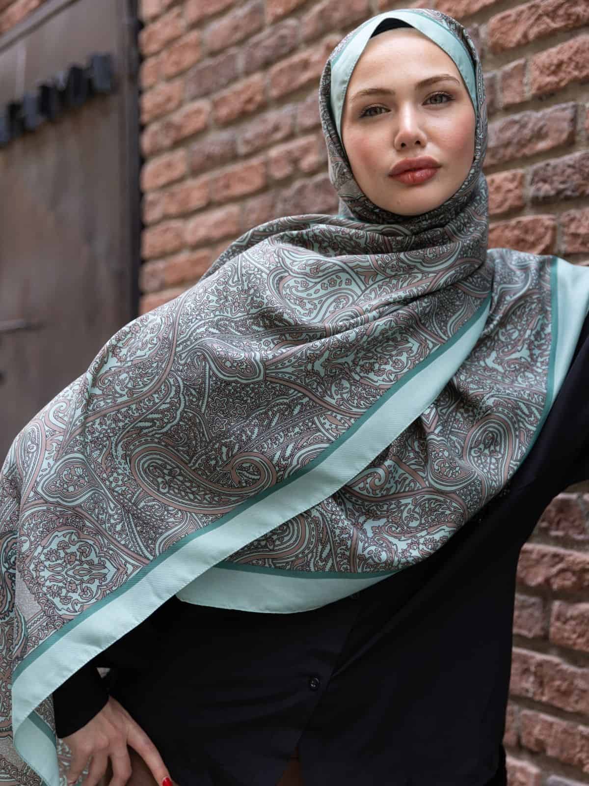 Mint Soléa Desen İpek Pamuk Şal