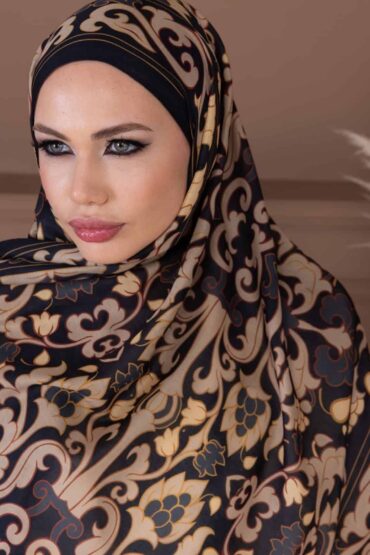 Gece Siyahı İberya Pamuk Şal