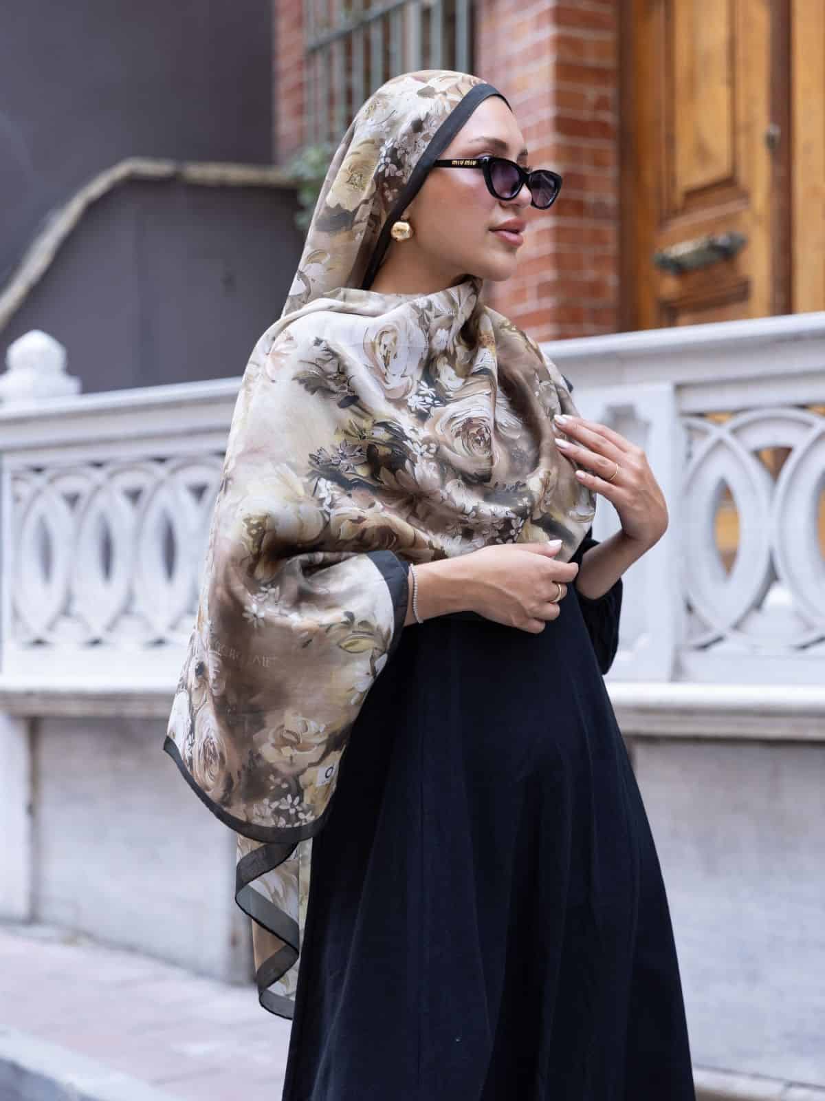 Vizon Sole Silken Desen Şal