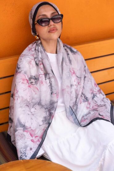 Pudra Sole Silken Desen Şal