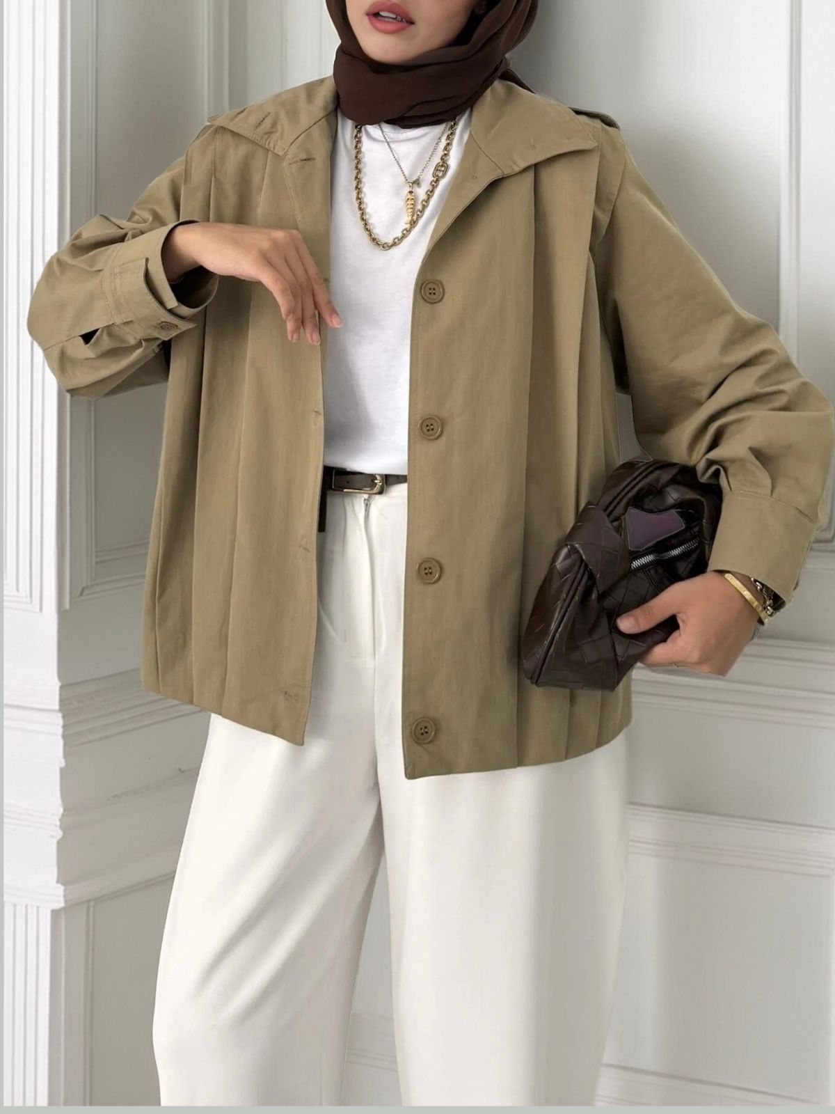 Zara Bomber Trençkot DŞ100237 - Haki - Görsel 2