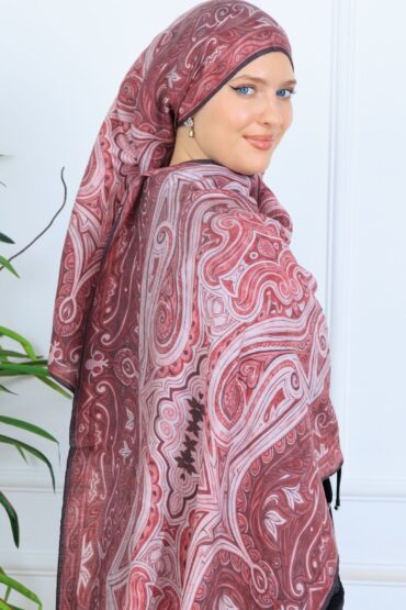 Mirşah Desen Şal  469-021 - V-3 - Vişne Çürüğü