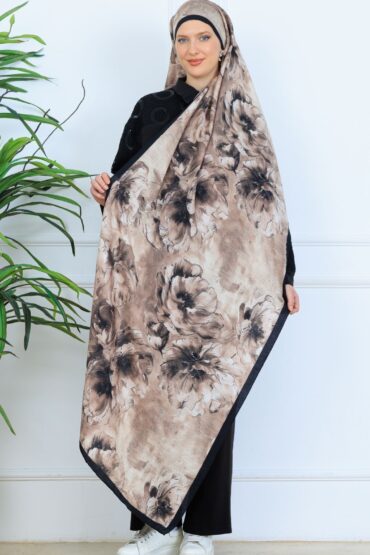 Zemheri Desen Şal  469-023 - V-1 -  Dumanlı Siyah