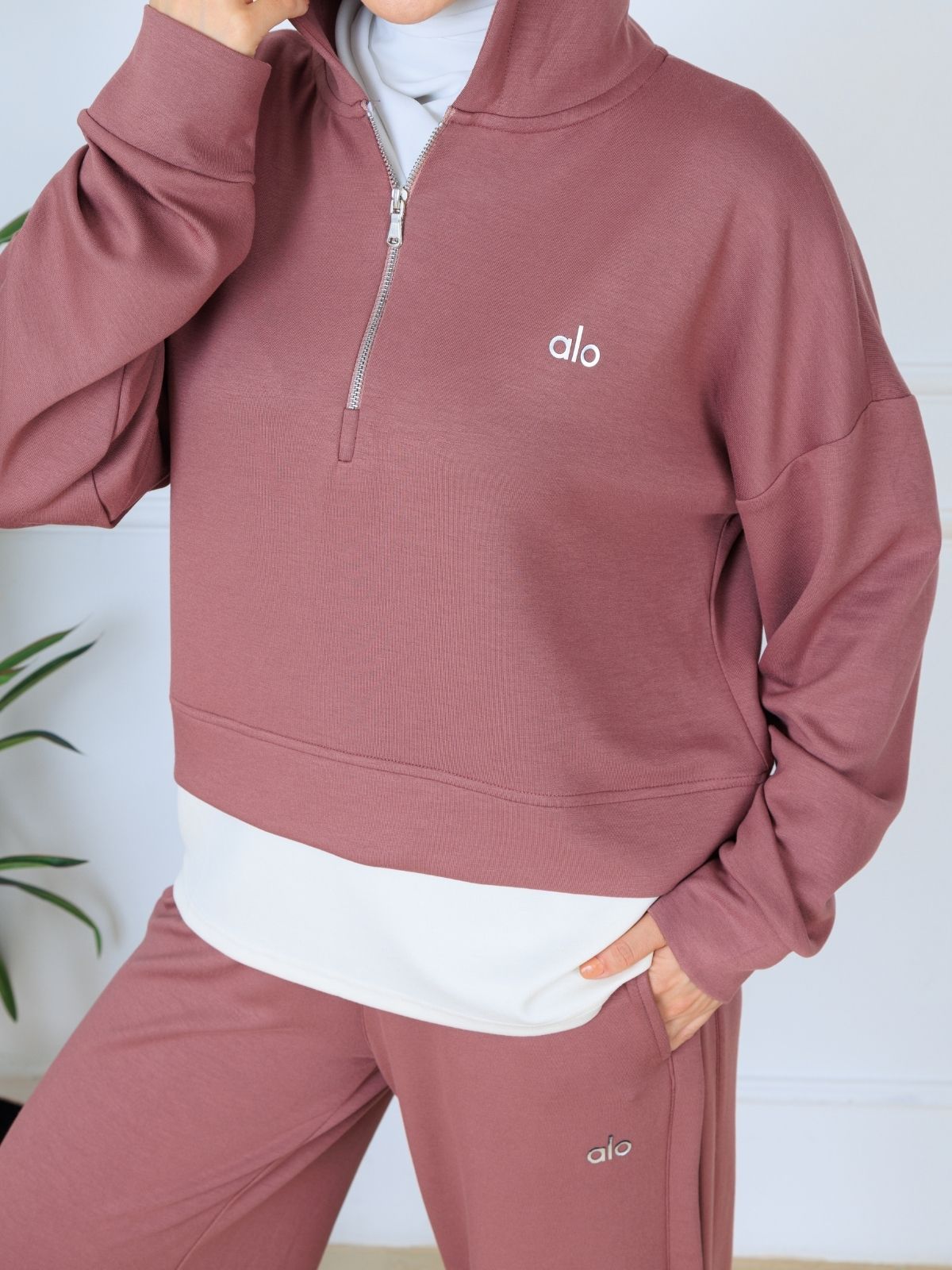 Alo Oys Kumaş İçlikli İkil Takım - Gül Kurusu - Görsel 4