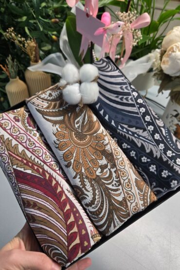 3'Lü Tablo Desen Doğal Elyaf Avantajlı Kutu