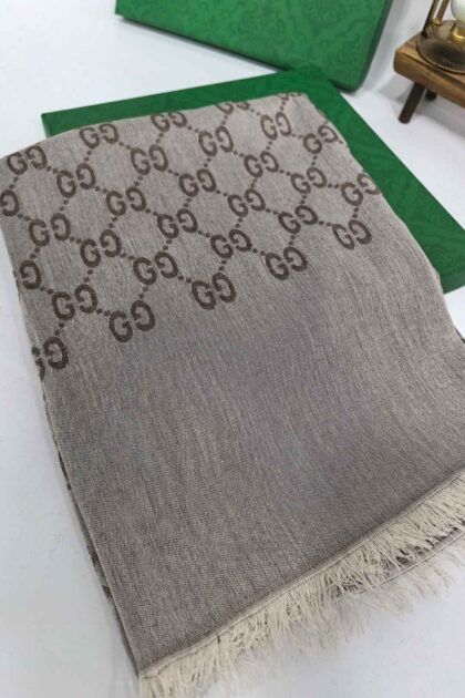 A Kalite İthal Yün İpek Şal - Kahve