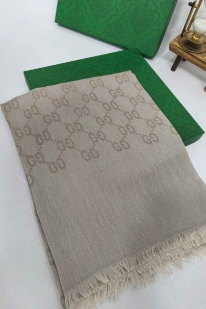 A Kalite İthal Yün İpek Şal - Latte