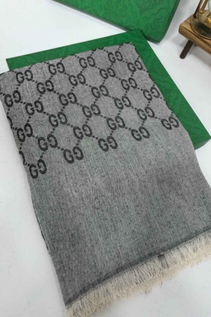 A Kalite İthal Yün İpek Şal - Antrasit