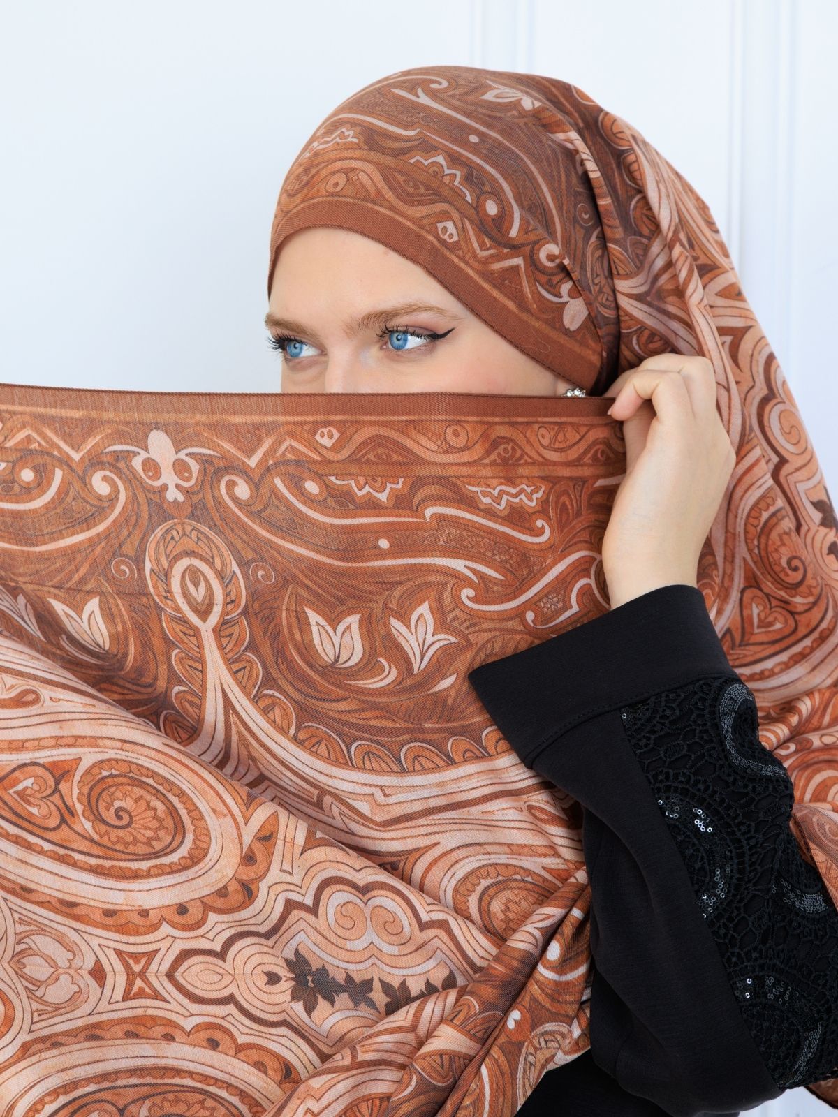 Mirşah Desen Şal 469-021 - V-12 - Taba - Görsel 2