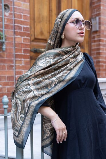 SAHRA DESEN PAMUK İPEK ŞAL-10005-TABA