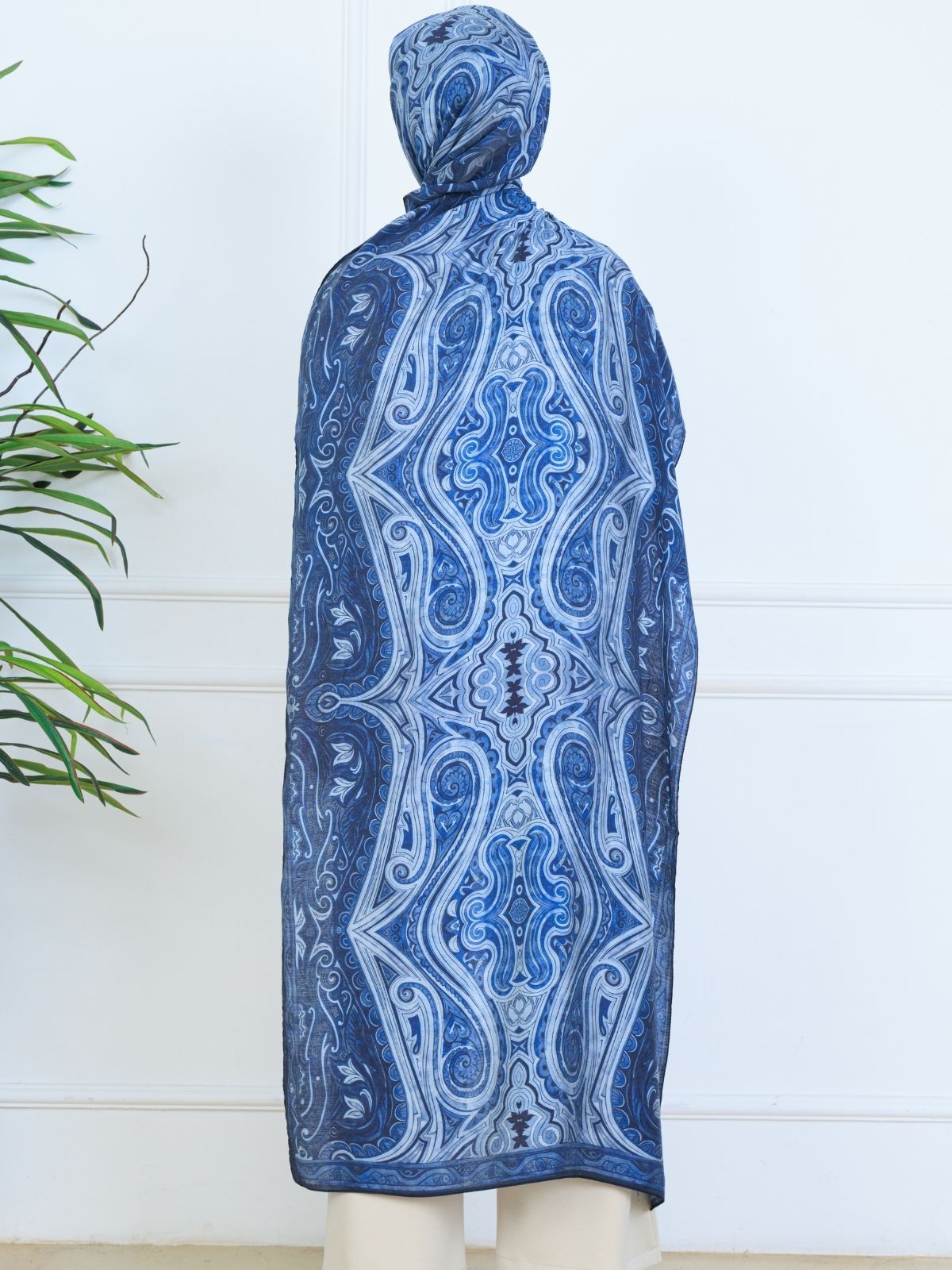 Mirşah Desen Şal 469-021 - V-1 - Okyanus Mavi - Görsel 3