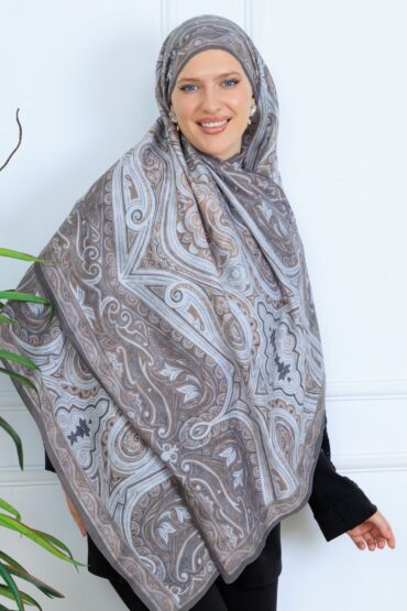 Mirşah Desen Şal 469-021 - V-2 - Küllü Gri