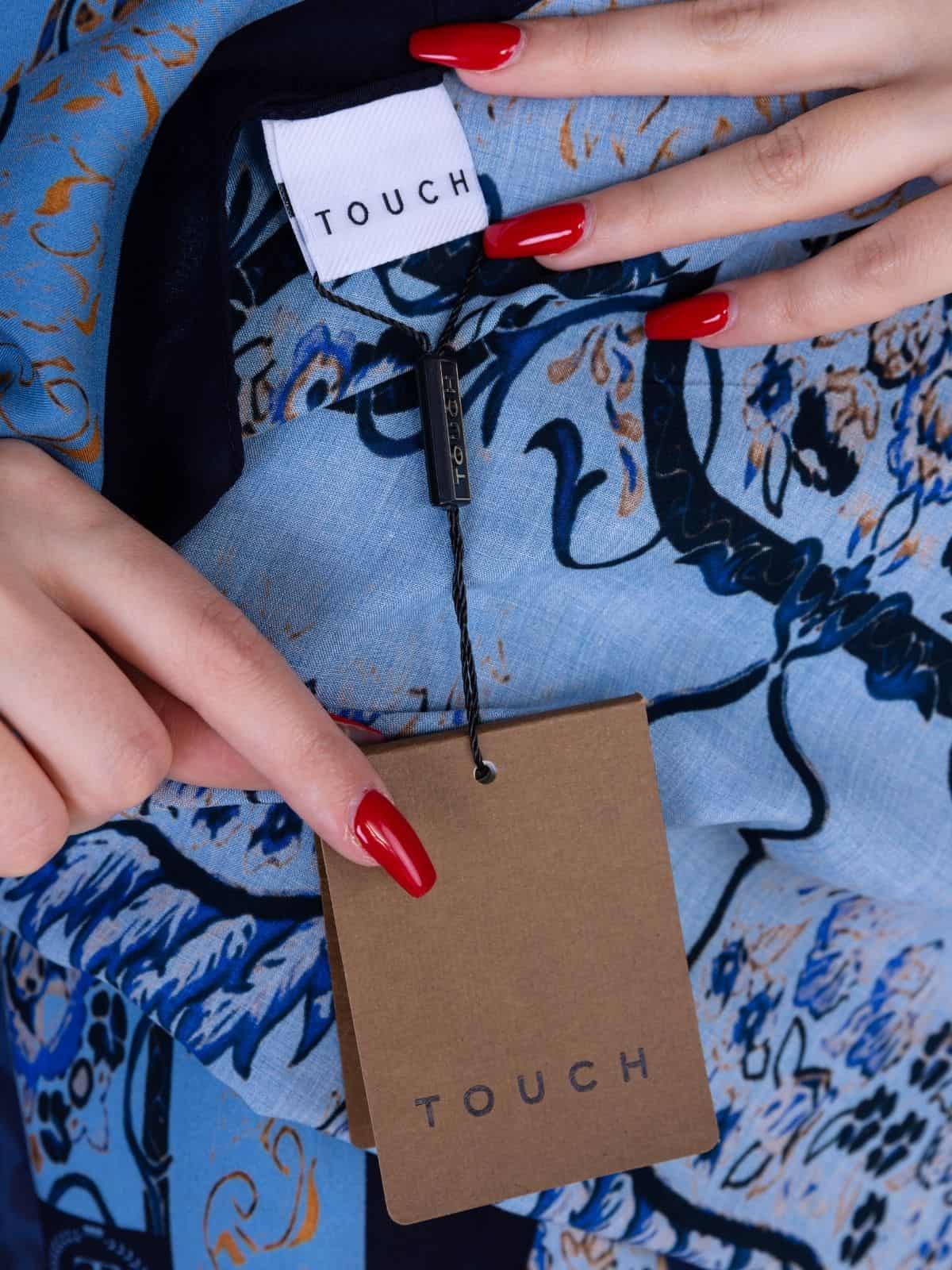 Buz Ruku Desenli Pamuk İpek Şal - Görsel 5