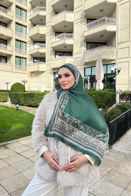 Çini Rüyası Vual İpek Şal 10101 - Zümrüt