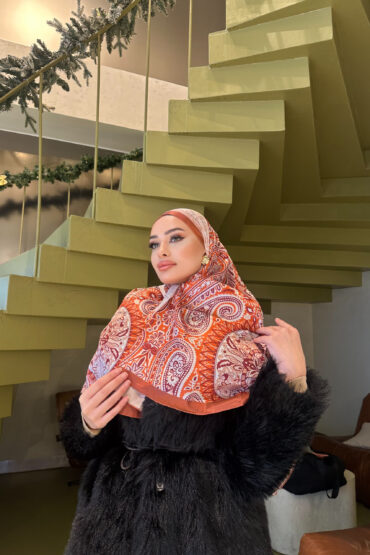 Şehzade Vual İpek Şal 10102 - Bakır