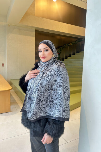 Şehzade Vual İpek Şal 10102 - Siyah