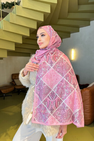 Şehnaz Vual İpek Şal 10103 Pamuk Şekeri