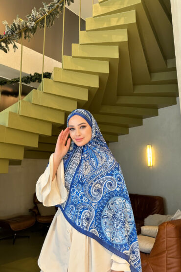 Şehzade Vual İpek Şal 10102 - Saks