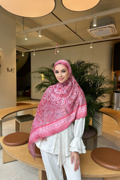 Şehzade Vual İpek Şal 10102 - Pembe